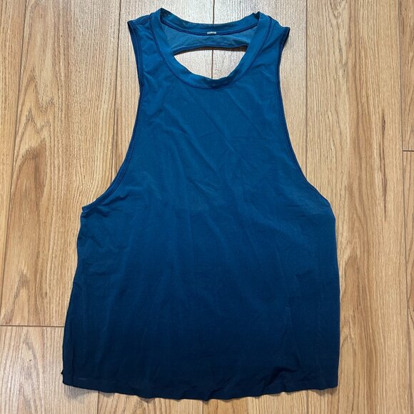 Lululemon Chase Me Tank Size 4? Vertical Ombre Prewheeze Tank Whirlpool Jaded - Picture 1 of 3